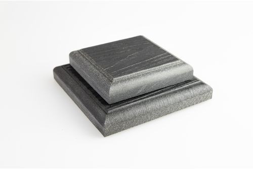 Комплект крышка-юбка для столба ДПК Grand Line 3D 100х100мм Графит — 1