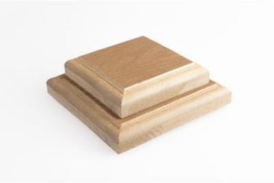 Комплект крышка-юбка для столба ДПК Grand Line 3D 100х100мм Орех