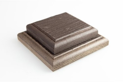 Комплект крышка-юбка для столба ДПК Grand Line 3D 100х100мм Венге