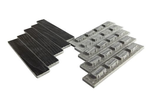 Комплект заглушек для доски ДПК Grand Line 3D Винтаж 150х25мм (упаковка 10шт) Графит — 2