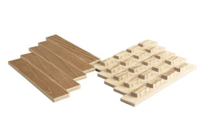 Комплект заглушек для доски ДПК Grand Line 3D Винтаж 150х25мм (упаковка 10шт) Орех