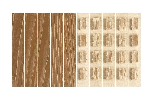 Комплект заглушек для доски ДПК Grand Line 3D Винтаж 150х25мм (упаковка 10шт) Орех — 1