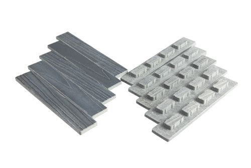 Комплект заглушек для доски ДПК Grand Line 3D Винтаж 150х25мм (упаковка 10шт) Серый — 2