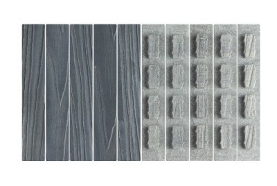 Комплект заглушек для доски ДПК Grand Line 3D Винтаж 150х25мм (упаковка 10шт) Серый