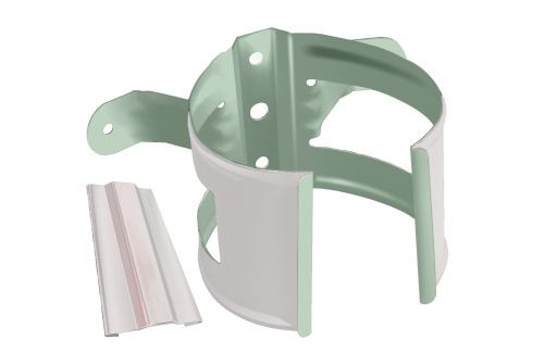 Кронштейн трубы на дерево GL PE 90 мм RAL 9003 сигнальный белый — 1