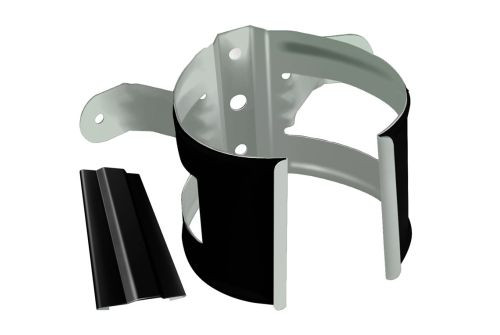 Кронштейн трубы на дерево GL PE 90 мм RAL 9005 черный — 1