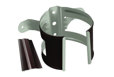 Кронштейн трубы на дерево GL PE 90 мм RR 32 темно-коричневый