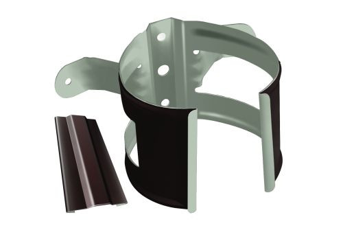 Кронштейн трубы на дерево GL PE 90 мм RR 32 темно-коричневый — 1