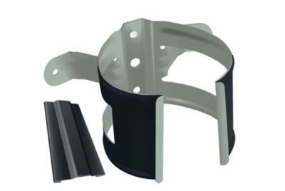 Кронштейн трубы на дерево GL PE Matt 90 мм RAL 7024 мокрый асфальт