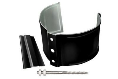 Кронштейн трубы на кирпич GL PE 90 мм RAL 9005 черный