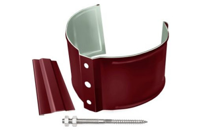 Кронштейн трубы на кирпич GL PE 90 мм RAL 3005 красное вино