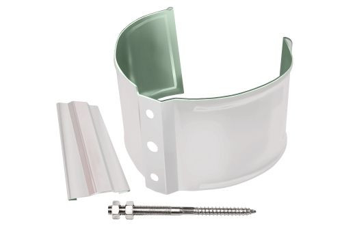 Кронштейн трубы на кирпич GL PE 90 мм RAL 9003 сигнальный белый — 1