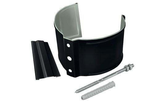 Кронштейн трубы на кирпич GL PE Matt 90 мм RAL 9005 черный — 1