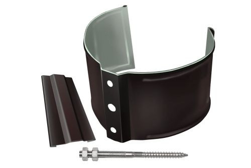 Кронштейн трубы на кирпич GL PE Matt 90 мм RR 32 темно-коричневый — 1