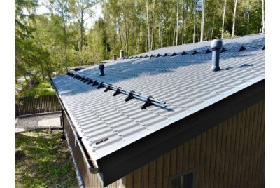 Металлочерепица Классик ("Classic") v01 0,5 Drap TX RAL 7016 антрацитово-серый