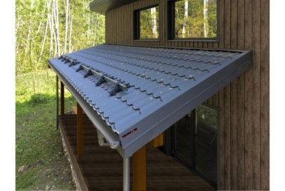 Металлочерепица Классик ("Classic") v01 0,5 Drap TX RAL 7016 антрацитово-серый