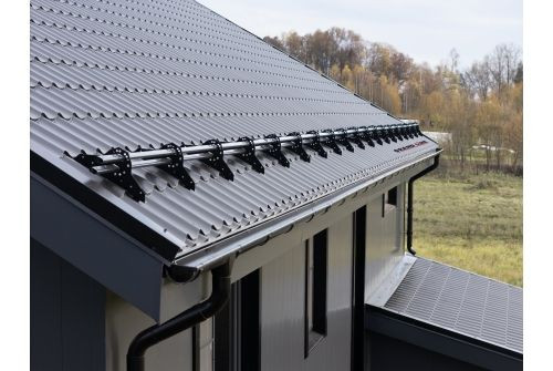 Металлочерепица Классик ("Classic") v01 0,5 Satin RAL 9005 черный — 3