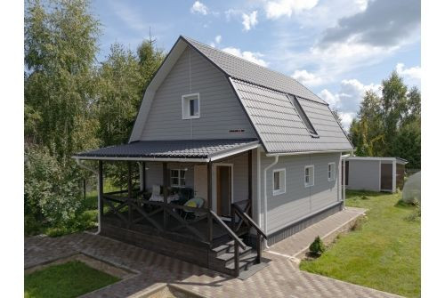 Металлочерепица Классик ("Classic") v01 0,5 Velur X RAL 7024 мокрый асфальт — 2