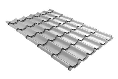 Металлочерепица Классик ("Classic") v01 0,5 Satin RAL 9003 сигнальный белый