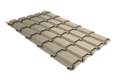 Металлочерепица "Квадро профи (Верховье)" ("Quadro Profi") v01 0,5 Satin RAL 1015 светлая слоновая кость