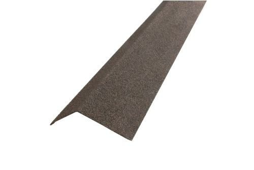 Планка карнизная Grand Line c базальтовой крошкой для мягкой кровли 100х65 коричневая 1,25м — 1