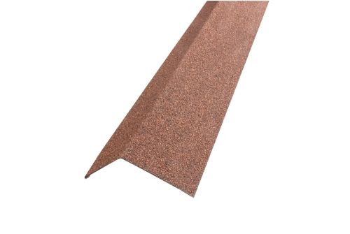 Планка карнизная Grand Line c базальтовой крошкой для мягкой кровли 100х65 красная 1,25м — 1