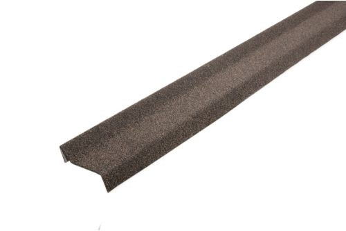 Планка примыкания Grand Line c базальтовой крошкой для мягкой кровли коричневая 1,25м — 1