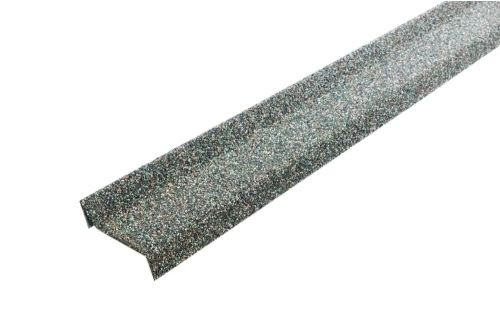 Планка примыкания Grand Line c базальтовой крошкой для мягкой кровли зеленая 1,25м — 1