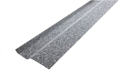 Планка примыкания внакладку Фартук S6 Grand Line c базальтовой крошкой серая 1,25м