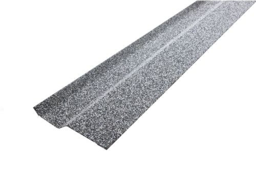 Планка примыкания внакладку Фартук S6 Grand Line c базальтовой крошкой серая 1,25м — 1