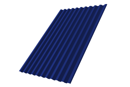 Профнастил С21R 0,45 PE с пленкой RAL 5002 ультрамариново-синий — 1