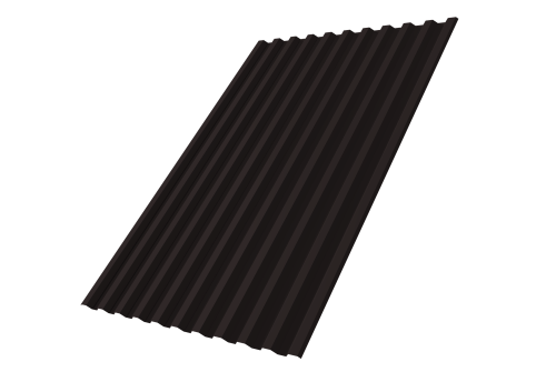 Профнастил С21R 0,5 Drap с пленкой RAL 9005 черный — 1