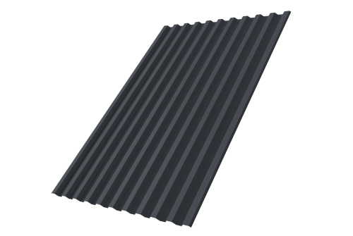 Профнастил С21R 0,5 Satin Matt RAL 7024 мокрый асфальт — 1