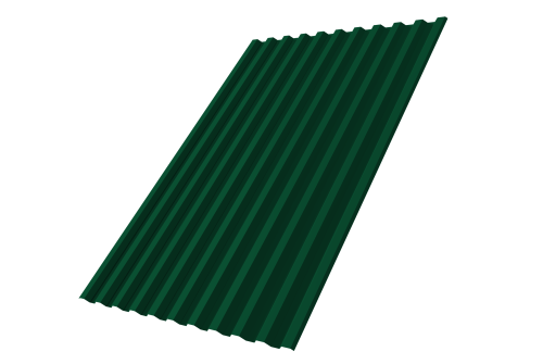 Профнастил С21R 0,5 Satin Matt TX RAL 6005 зеленый мох — 1