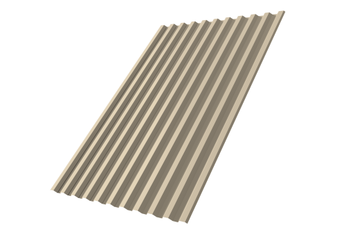 Профнастил С21R 0,5 Satin RAL 1015 светлая слоновая кость — 1