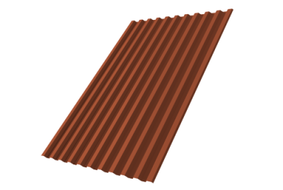 Профнастил С21R 0,5 Satin RAL 8004 терракота