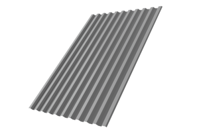 Профнастил С21R 0,5 Satin RAL 9006 бело-алюминиевый