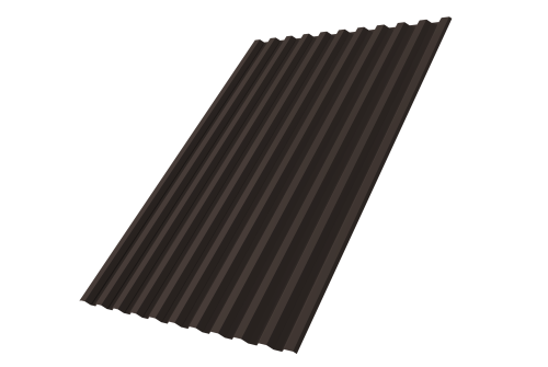 Профнастил С21R 0,5 Satin RR 32 темно-коричневый — 1
