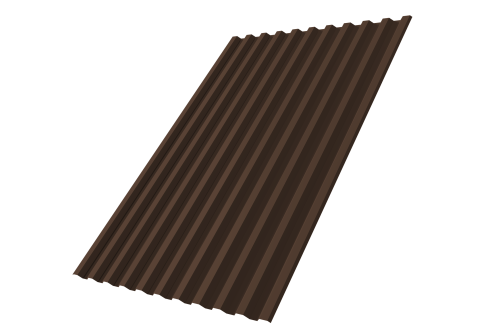 Профнастил С21R Grand Line 0,5 PurLite Matt RAL 8017 шоколад — 1
