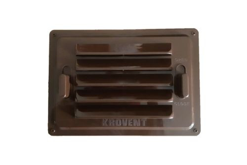 Решетка вентиляционная регулируемая для цоколя Krovent коричневый — 1