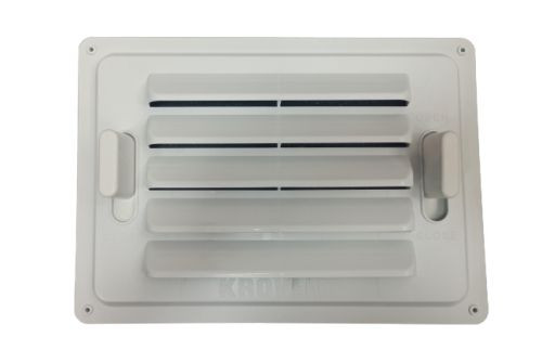 Решетка вентиляционная регулируемая для цоколя Krovent сигнальный белый — 1