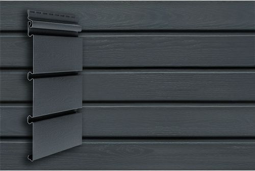 Сайдинг Архитектурный планкен Grand Line Acryl графит (3,0м) — 1