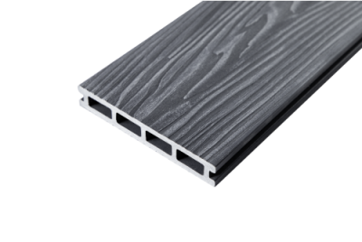 Террасная доска ДПК Grand Line 150х25мм 3D Винтаж Темно-серый 3м