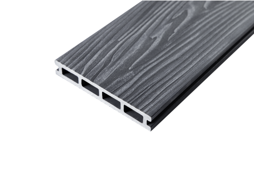 Террасная доска ДПК Grand Line 150х25мм 3D Винтаж Темно-серый 3м — 1