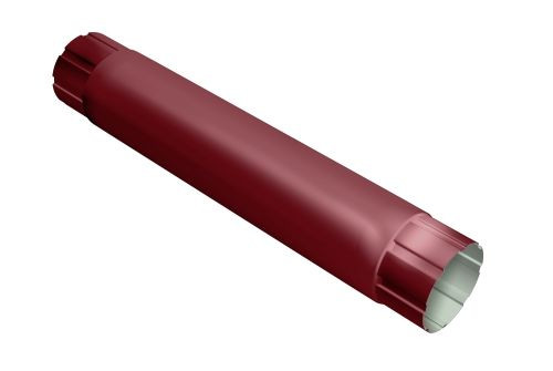 Труба круглая соединительная GL PE 90 мм 1 м RAL 3005 красное вино — 1