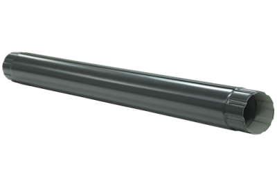 Труба круглая соединительная GL PE 90 мм 1 м RAL 7024 мокрый асфальт