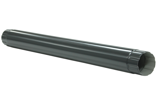 Труба круглая соединительная GL PE 90 мм 1 м RAL 7024 мокрый асфальт — 2