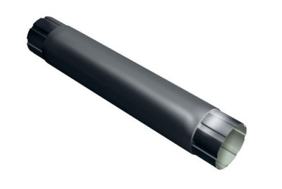 Труба круглая соединительная GL PE 90 мм 1 м RAL 7024 мокрый асфальт