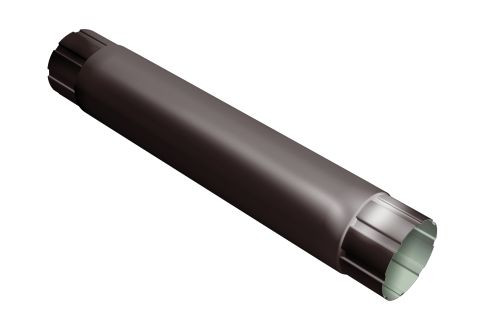 Труба круглая соединительная GL PE 90 мм 1 м RAL 8017 шоколад — 1