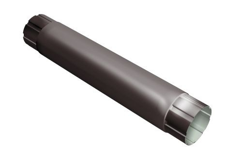 Труба круглая соединительная GL PE 90 мм 1 м RR 32 темно-коричневый — 1